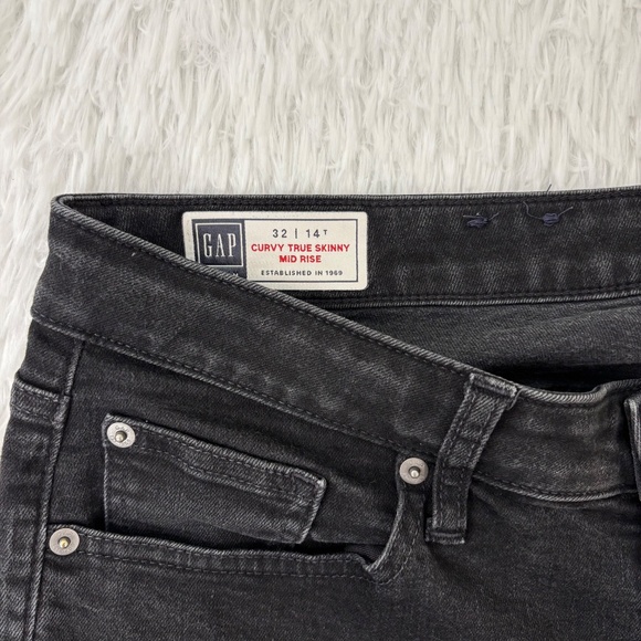 GAP CURVY TRUE SKINNY MID RISE JEANS SIZE 14T - Picture 5 of 6